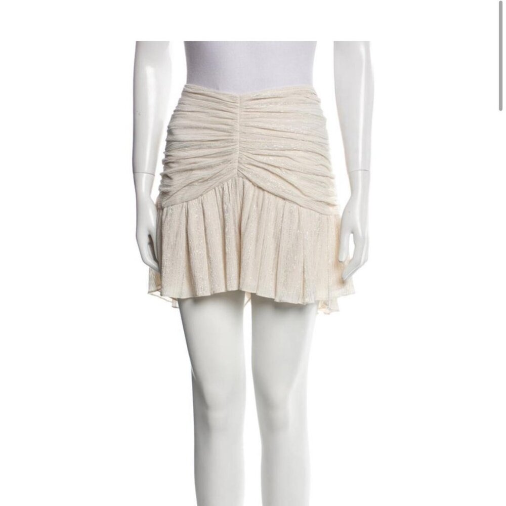IRO Women's Cream and Tan Skirt